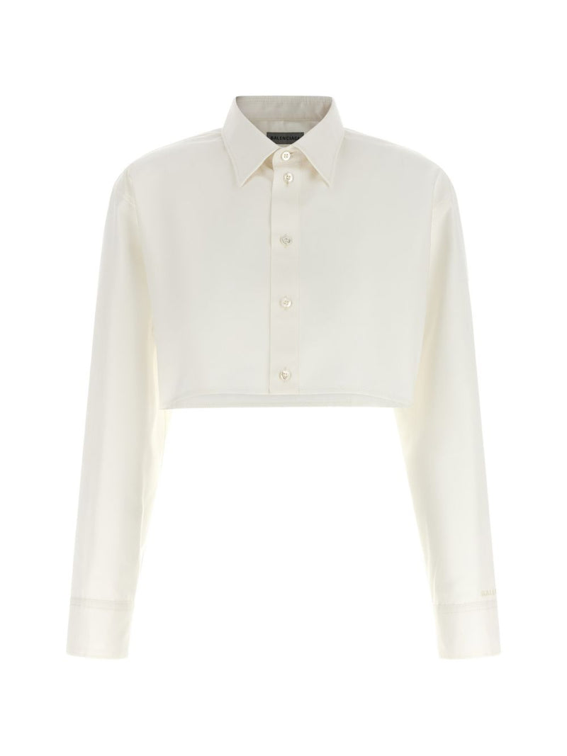 Balenciaga Cotton cropped shirt | Urbalenti™ NYC
