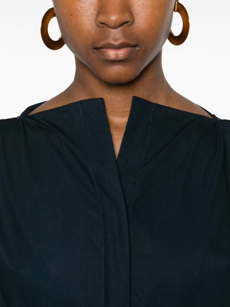 JACQUEMUS V-neck button fastening La Robe Moisson midi dress |... | Urbalenti™ NYC