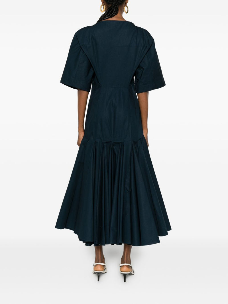JACQUEMUS V-neck button fastening La Robe Moisson midi dress |... | Urbalenti™ NYC