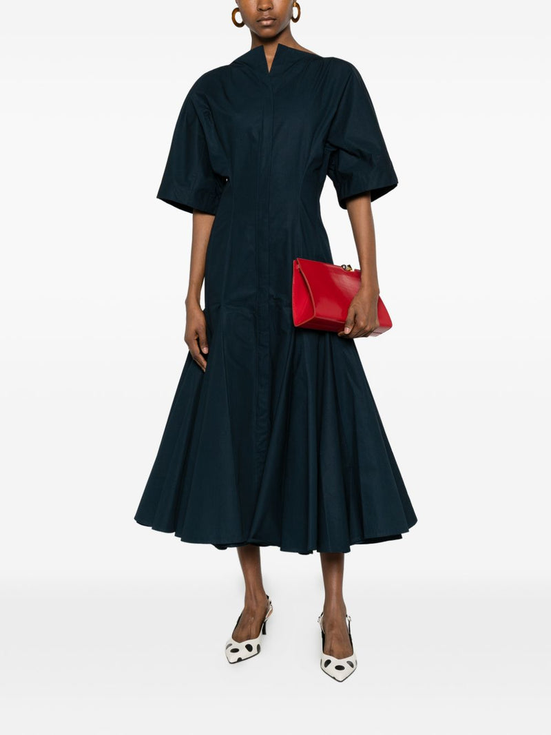 JACQUEMUS V-neck button fastening La Robe Moisson midi dress |... | Urbalenti™ NYC