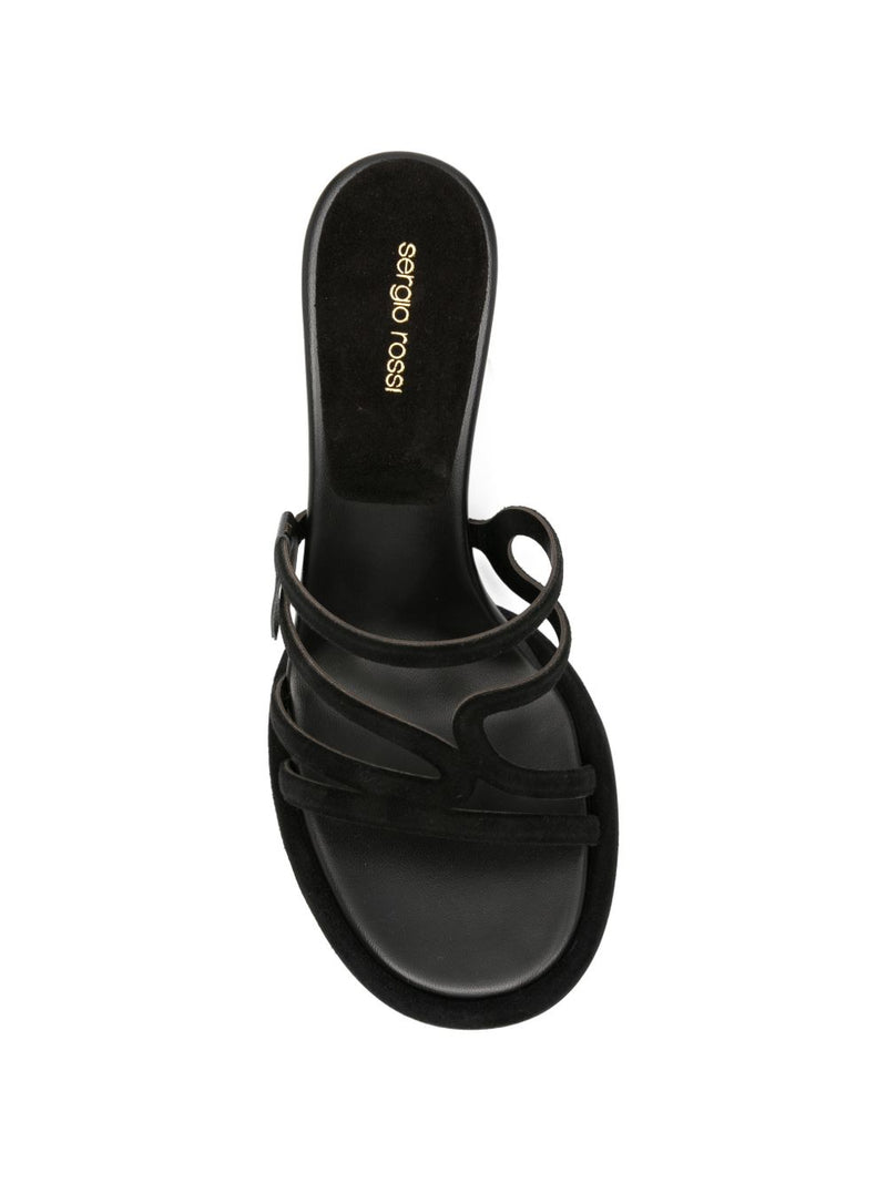 Sergio Rossi Sergio Rossi Suede leather heel sandals