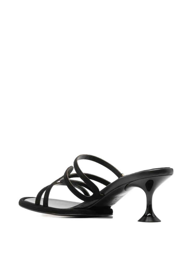 Sergio Rossi Sergio Rossi Suede leather heel sandals