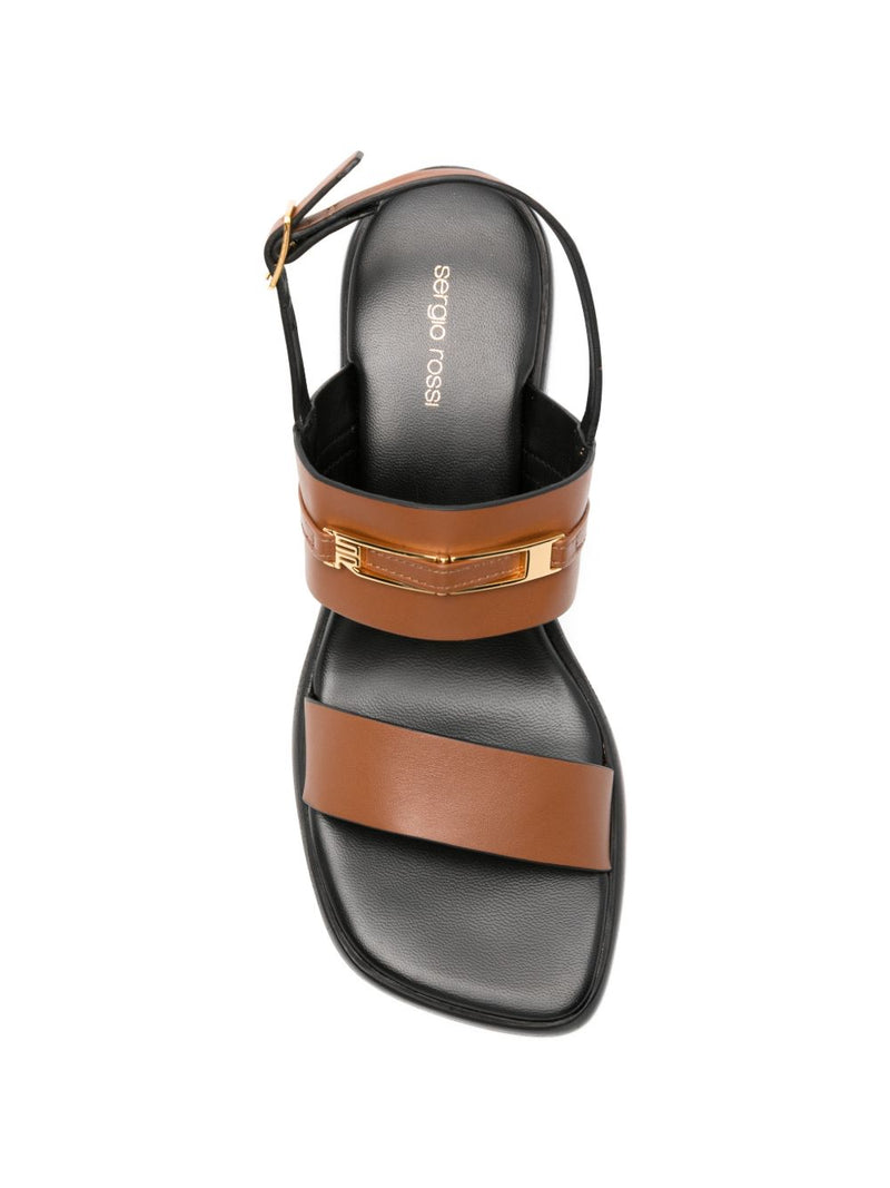 Sergio Rossi Sergio Rossi Leather heel sandals