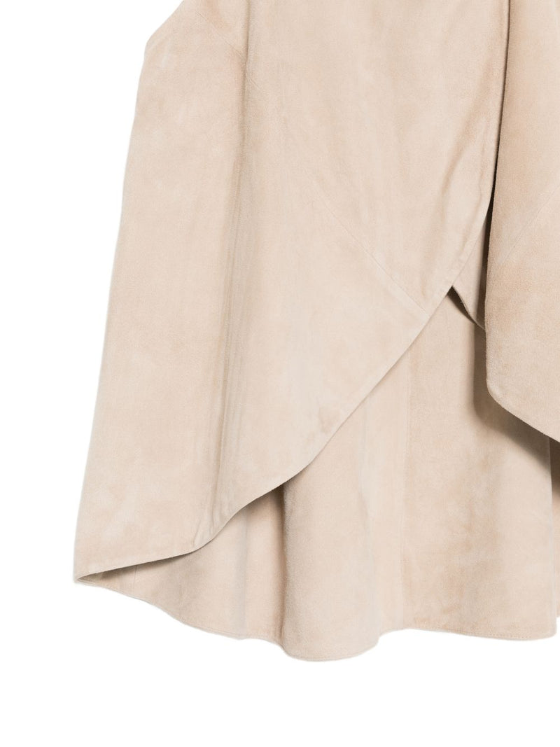 Emporio Armani Goat Leather Suede Sleeveless Top | Urbalenti™ NYC