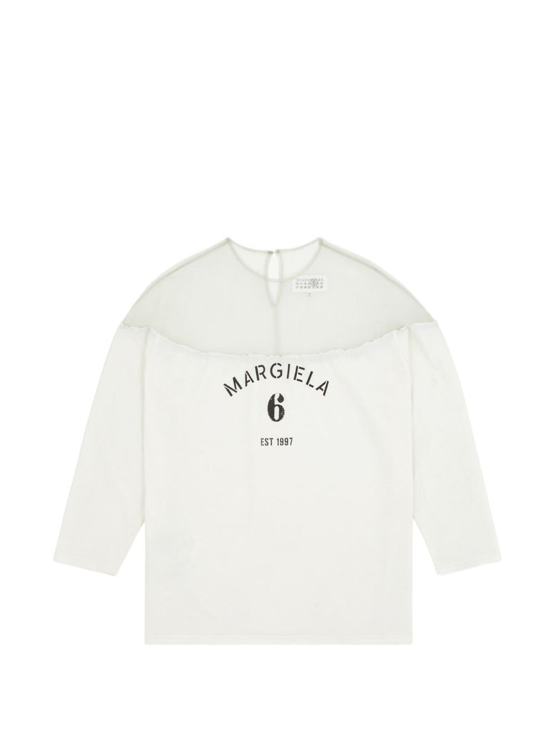 MM6 Maison Margiela Logo Cotton T-Shirt | Urbalenti™ NYC