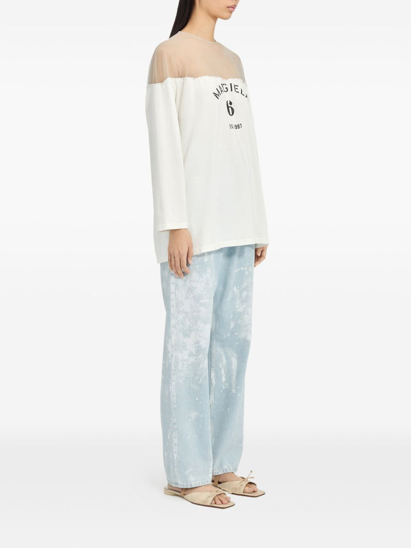 MM6 Maison Margiela Logo Cotton T-Shirt | Urbalenti™ NYC