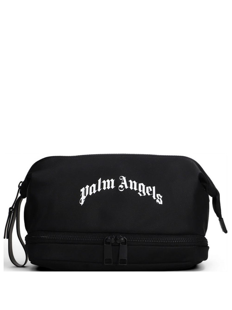 Palm Angels Curved Logo Beauty Pouch | Urbalenti™ NYC