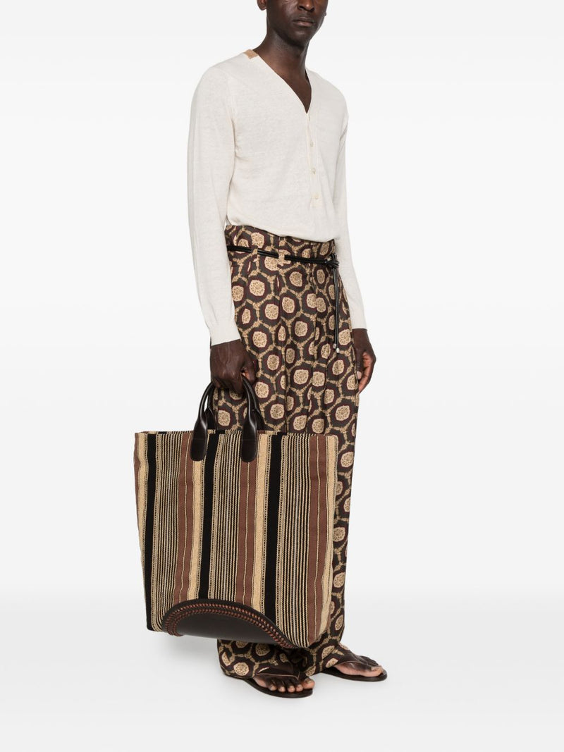 Emporio Armani Striped Tote Bag | Urbalenti™ NYC