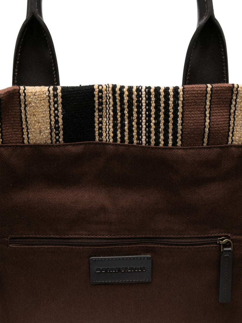 Emporio Armani Striped Tote Bag | Urbalenti™ NYC