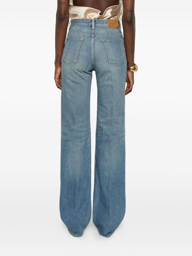 Saint Laurent Saint Laurent Denim Cotton Flared Jeans