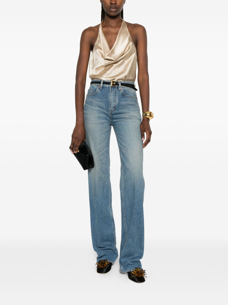 Saint Laurent Saint Laurent Denim Cotton Flared Jeans