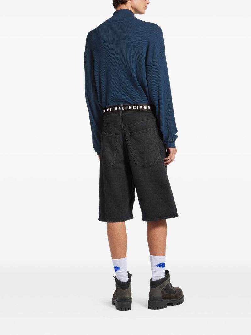 Balenciaga Denim Cotton Shorts | Urbalenti™ NYC