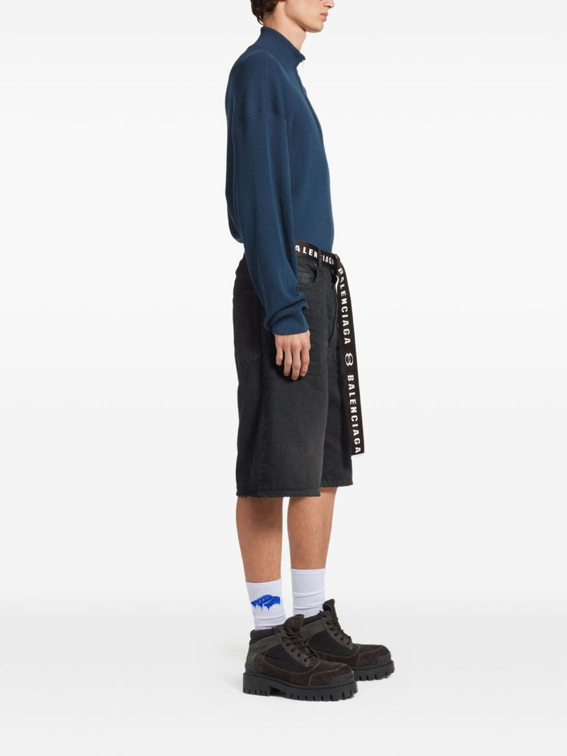 Balenciaga Denim Cotton Shorts | Urbalenti™ NYC