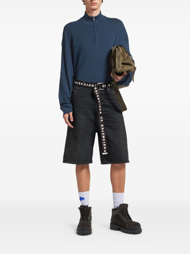 Balenciaga Denim Cotton Shorts | Urbalenti™ NYC