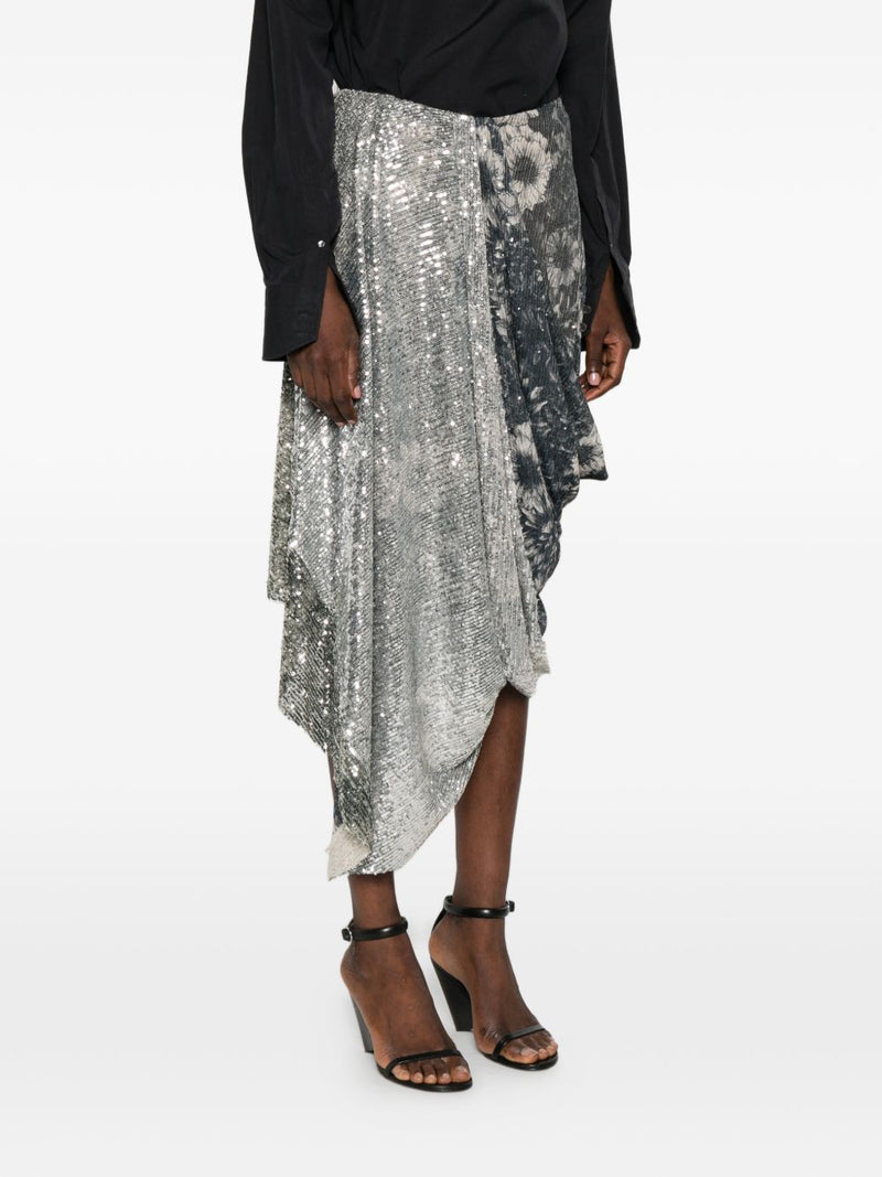 Maison Margiela Asymmetric Midi Skirt | Urbalenti™ NYC