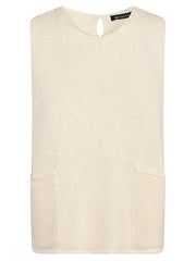 032C MIZUIRO Cotton Vest showcasing a stylish low-gauge design with a textured finish, perfect for modern wardrobes. Offered by Urbalenti™ NYC.