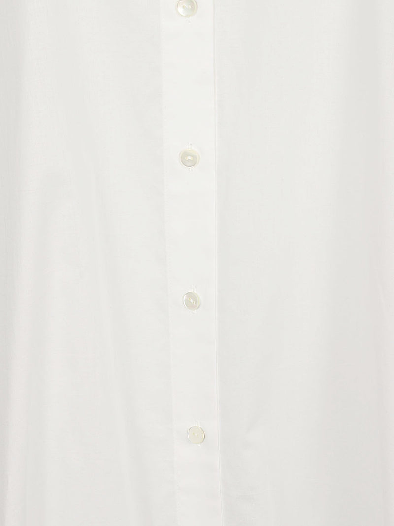 Vestido Camisero de Algodón 032C Mizuiro de Manga Corta con Silueta Acampanada
