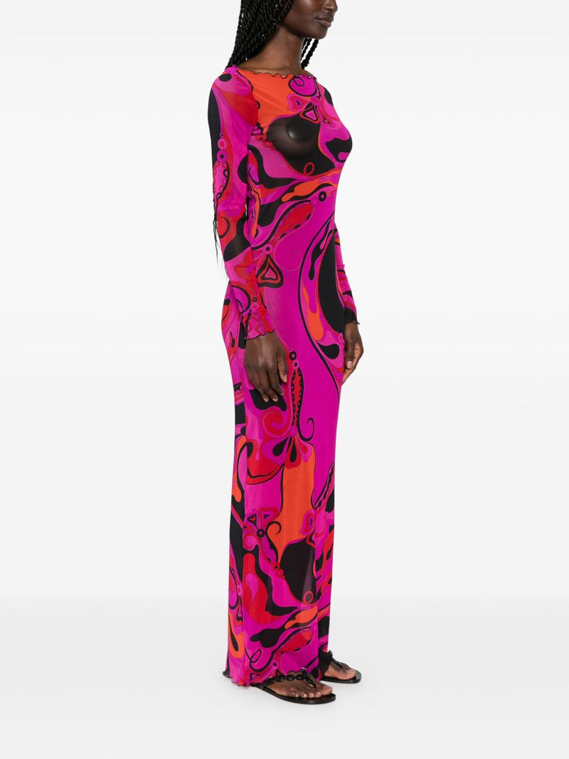 Vestido largo estampado Pucci Pucci