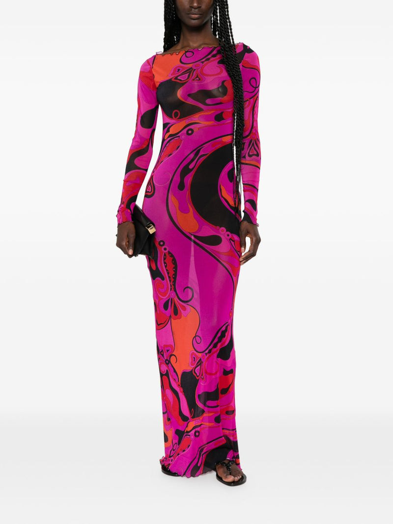 Vestido largo estampado Pucci Pucci