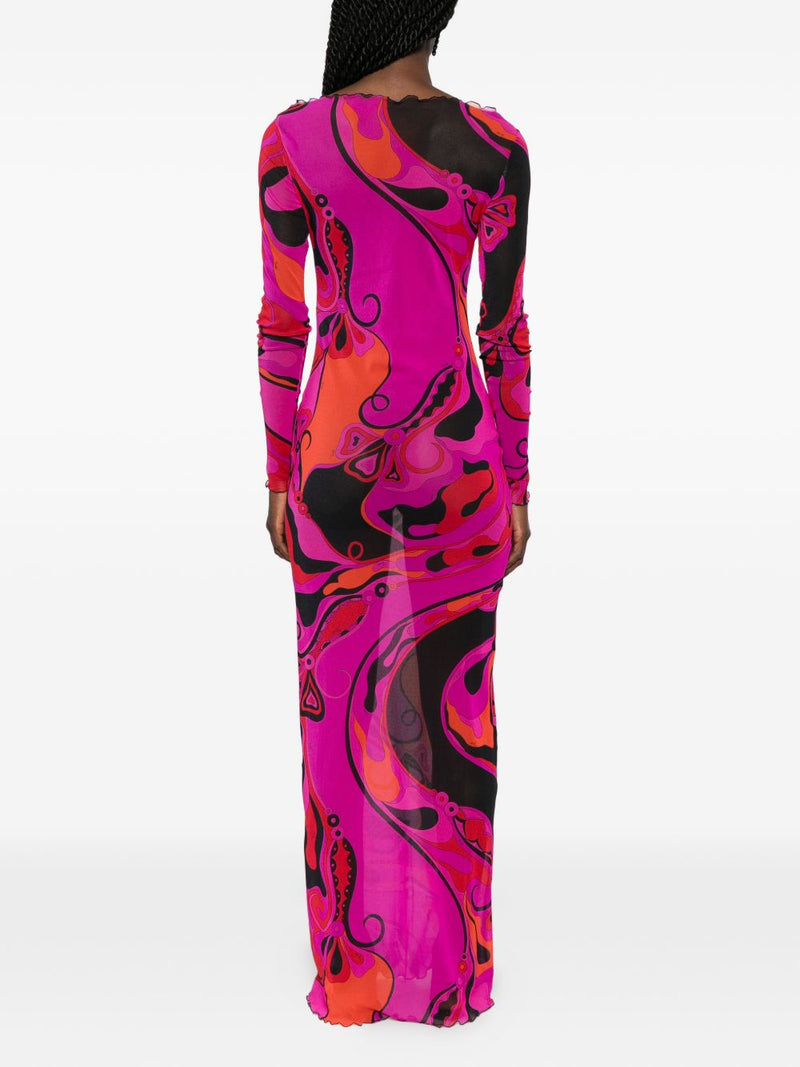 Vestido largo estampado Pucci Pucci