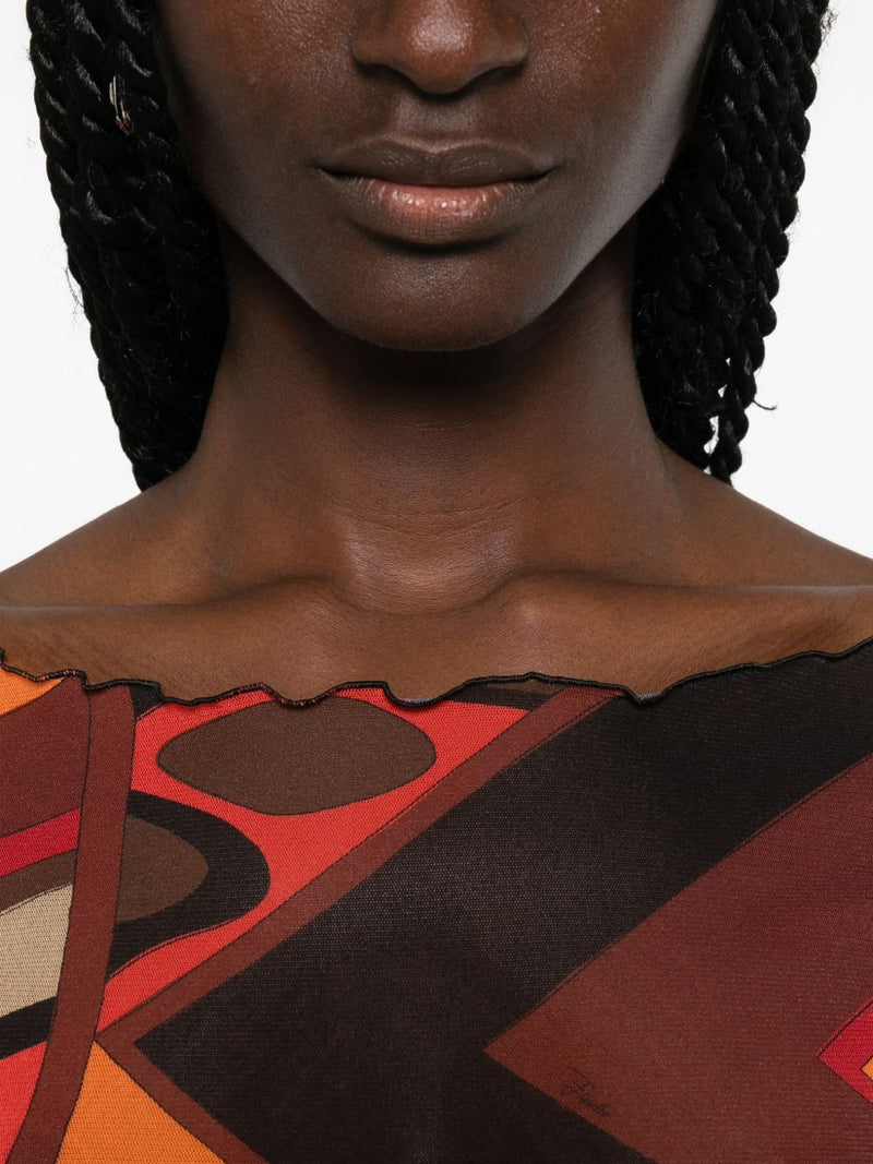 Pucci Pucci Printed Tulle T-Shirt