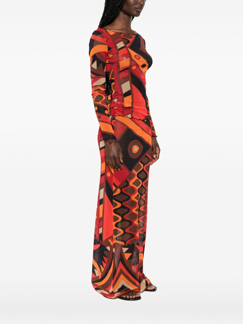 Pucci Pucci Printed Tulle T-Shirt