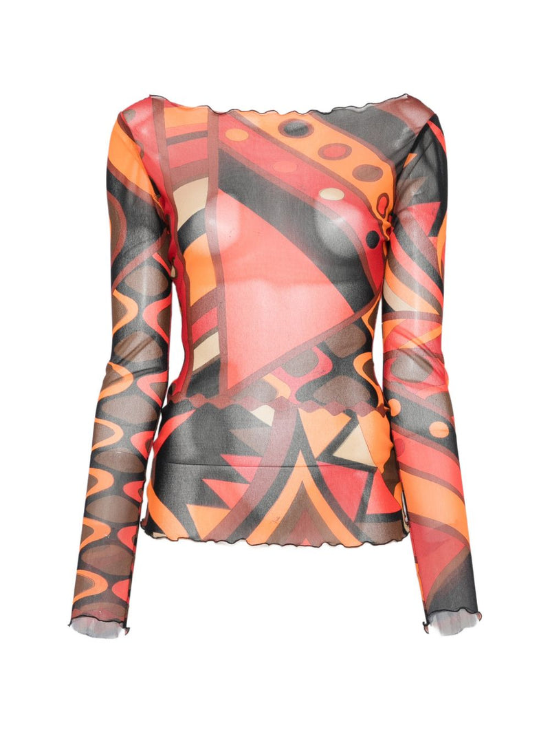 Pucci Pucci Printed Tulle T-Shirt