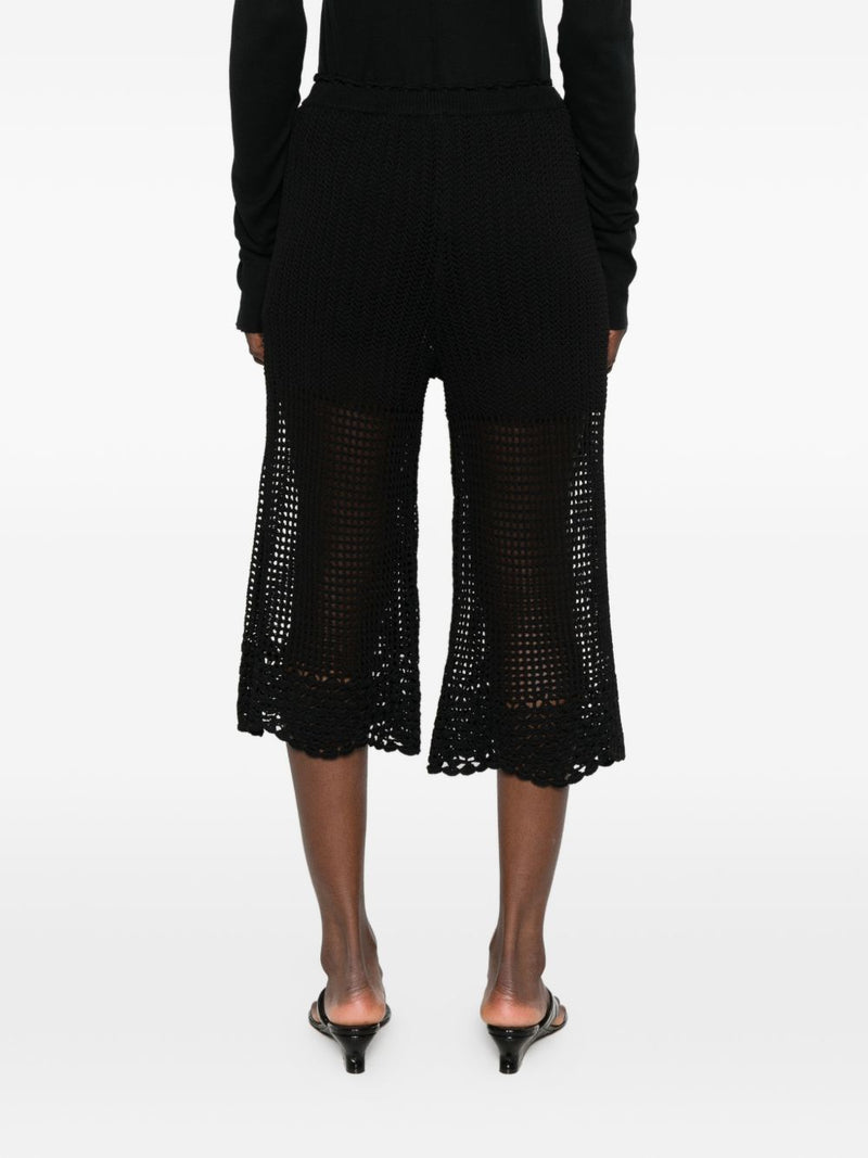 Iro Iro Crochet Knit Wide-Leg Trousers