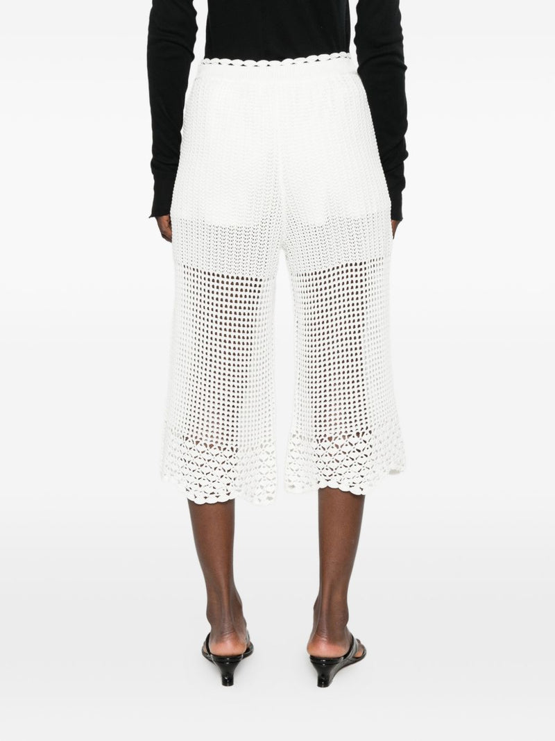 Iro Iro Crochet Knit Wide-Leg Trousers