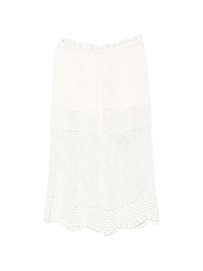 Iro Iro Crochet Knit Wide-Leg Trousers