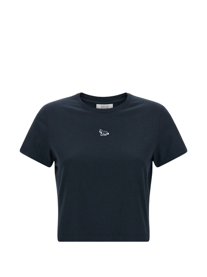 Maison Kitsuné Maison Kitsuné Fox-Embroidered Cotton T-Shirt