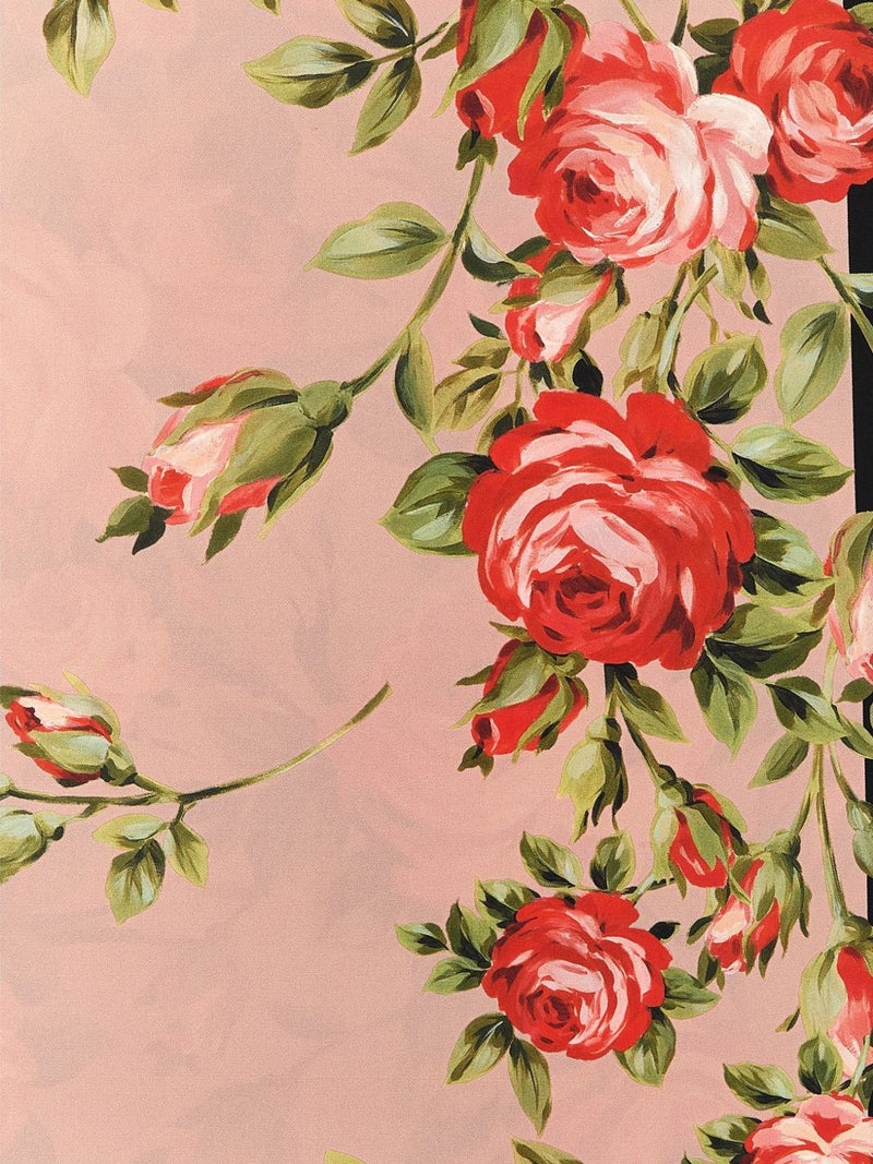 Dolce & Gabbana - Dolce & Gabbana Roses Bouquet Print Silk Foulard. | Urbalenti™ NYC