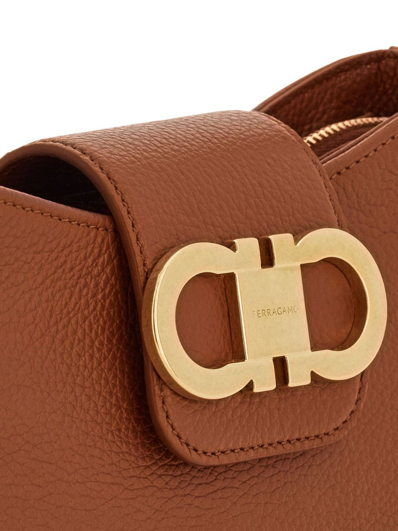 Ferragamo Ferragamo Gancini Zip Shoulder Bag