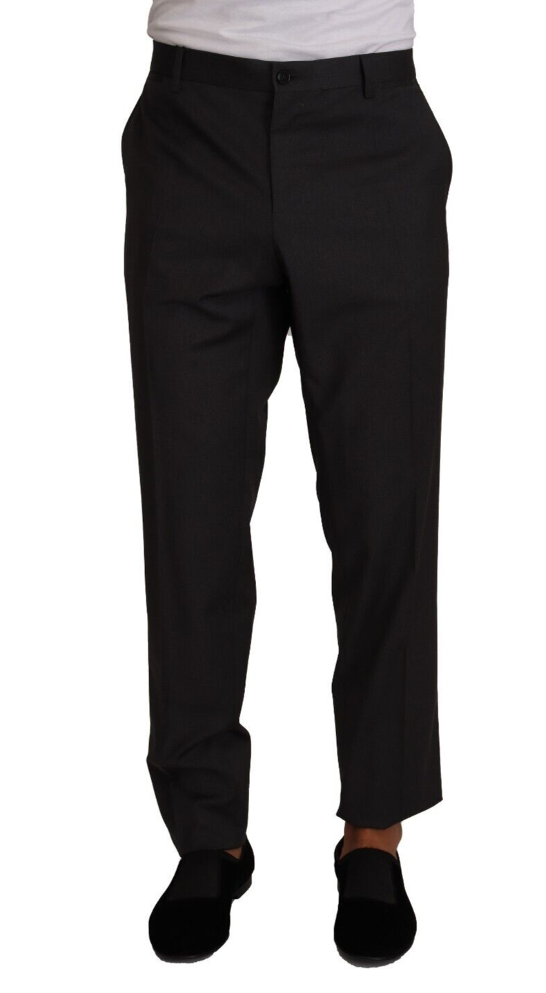 Dolce & Gabbana Pantaloni eleganti da smoking in lana grigia
