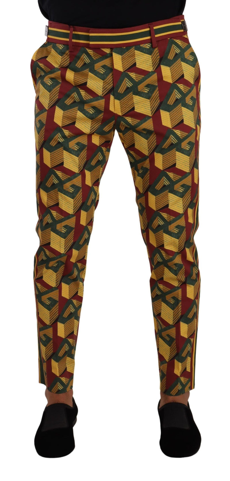 Calça de algodão multicolorida com estampa Logo Mania e corte afunilado Dolce & Gabbana