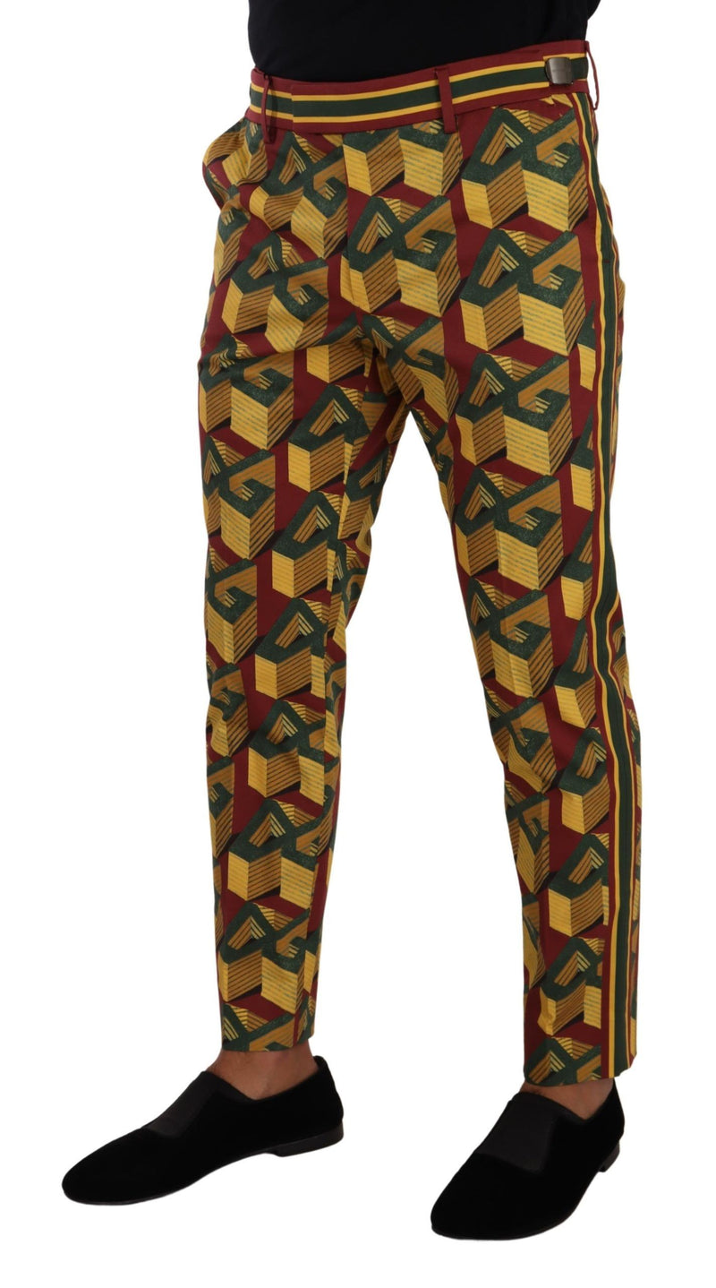 Calça de algodão multicolorida com estampa Logo Mania e corte afunilado Dolce & Gabbana