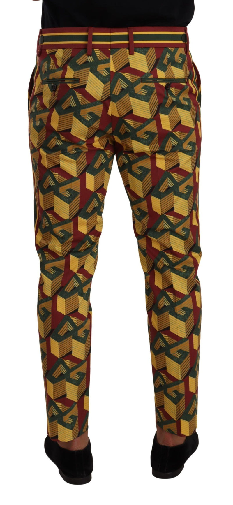 Calça de algodão multicolorida com estampa Logo Mania e corte afunilado Dolce & Gabbana