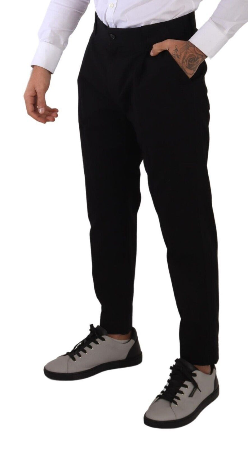 Dolce & Gabbana Jeans chino elasticizzati in cotone nero