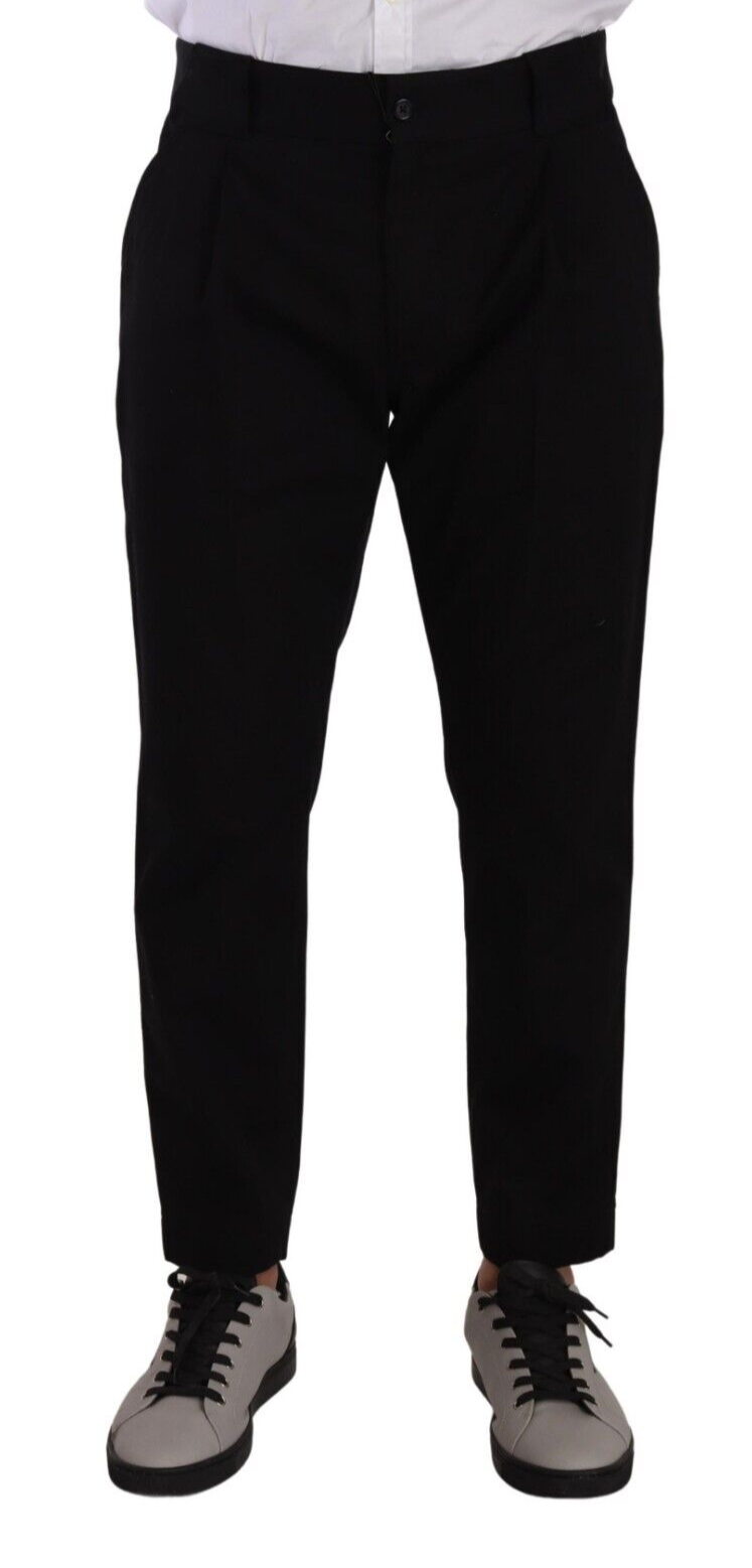 Dolce & Gabbana Jeans chino elasticizzati in cotone nero