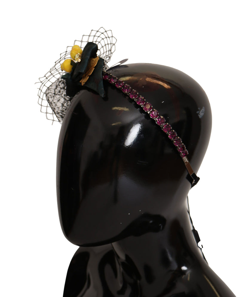 Tiara roxa com cristais, limões da Sicília, Dolce & Gabbana