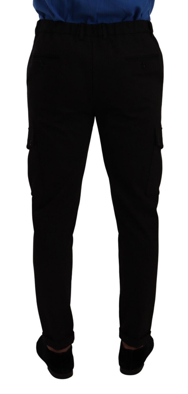 Pantalones cargo pitillo de viscosa negra de Dolce & Gabbana