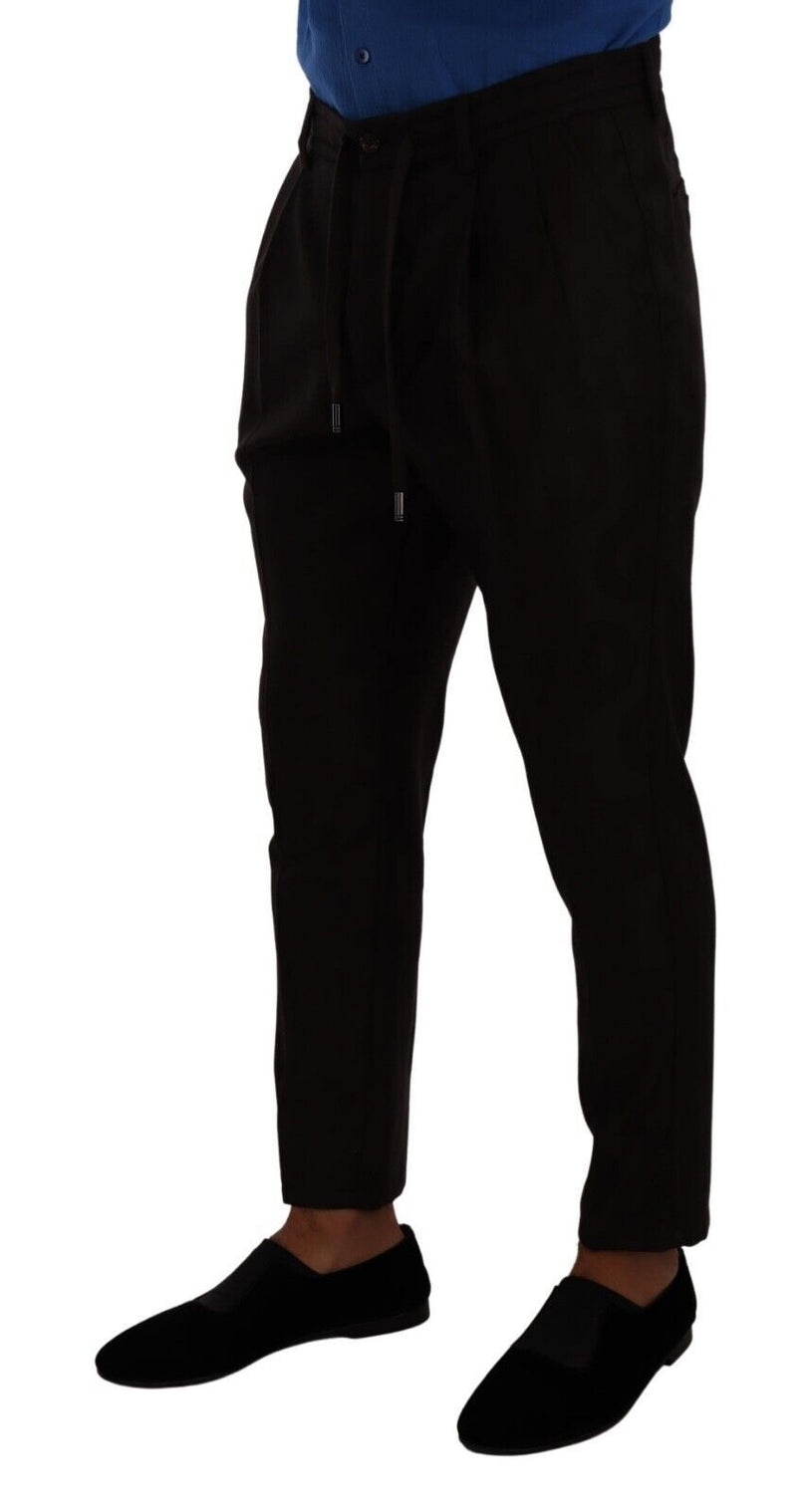 Pantalon skinny en laine bordeaux pour homme Dolce & Gabbana