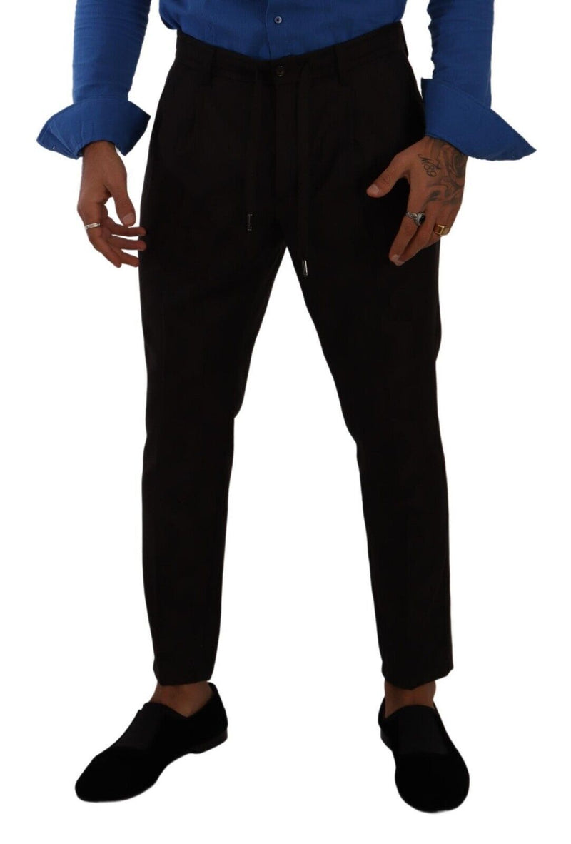 Pantalon skinny en laine bordeaux pour homme Dolce & Gabbana