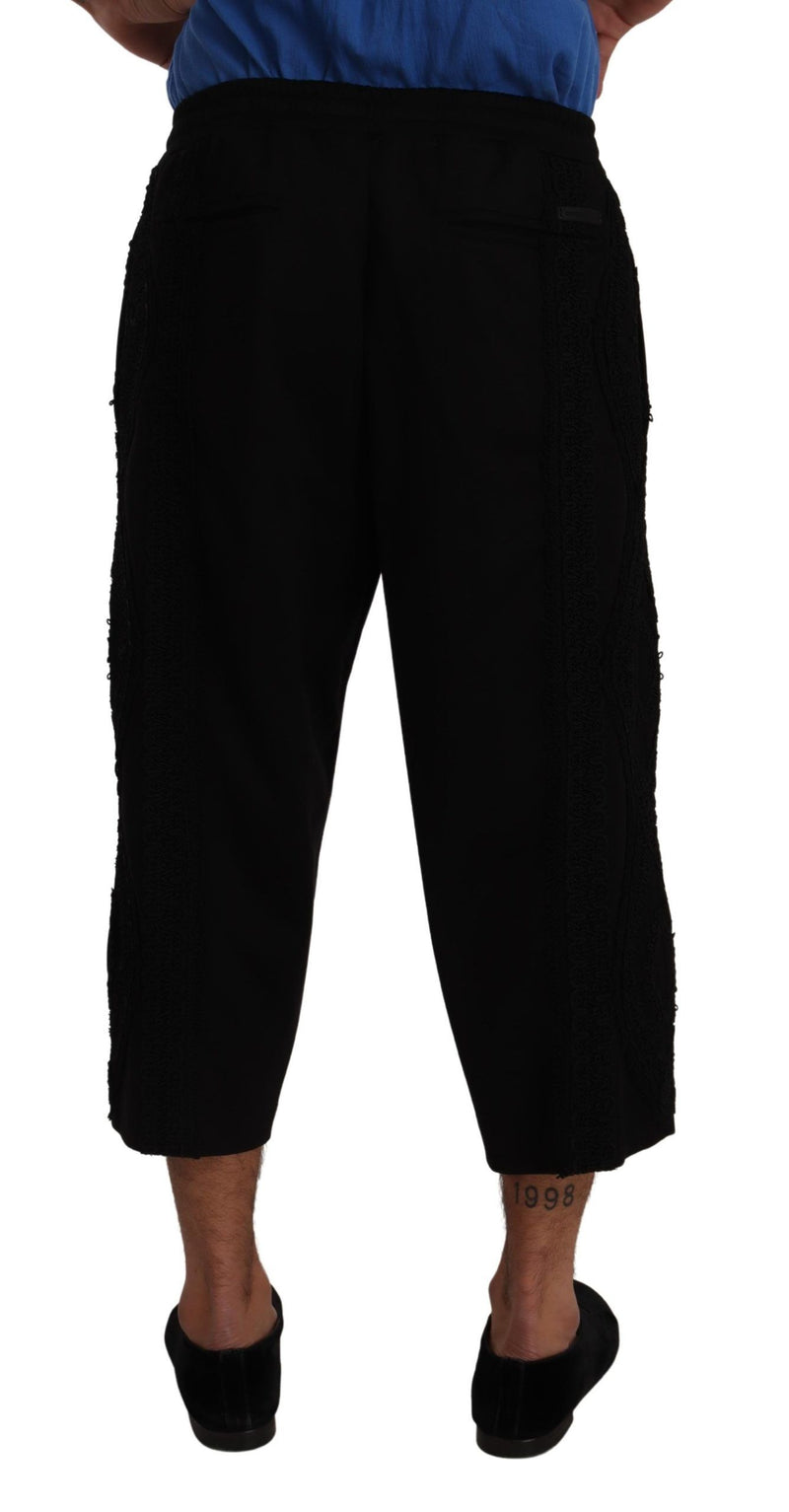 Pantalones cortos deportivos Torero de algodón negro de Dolce & Gabbana