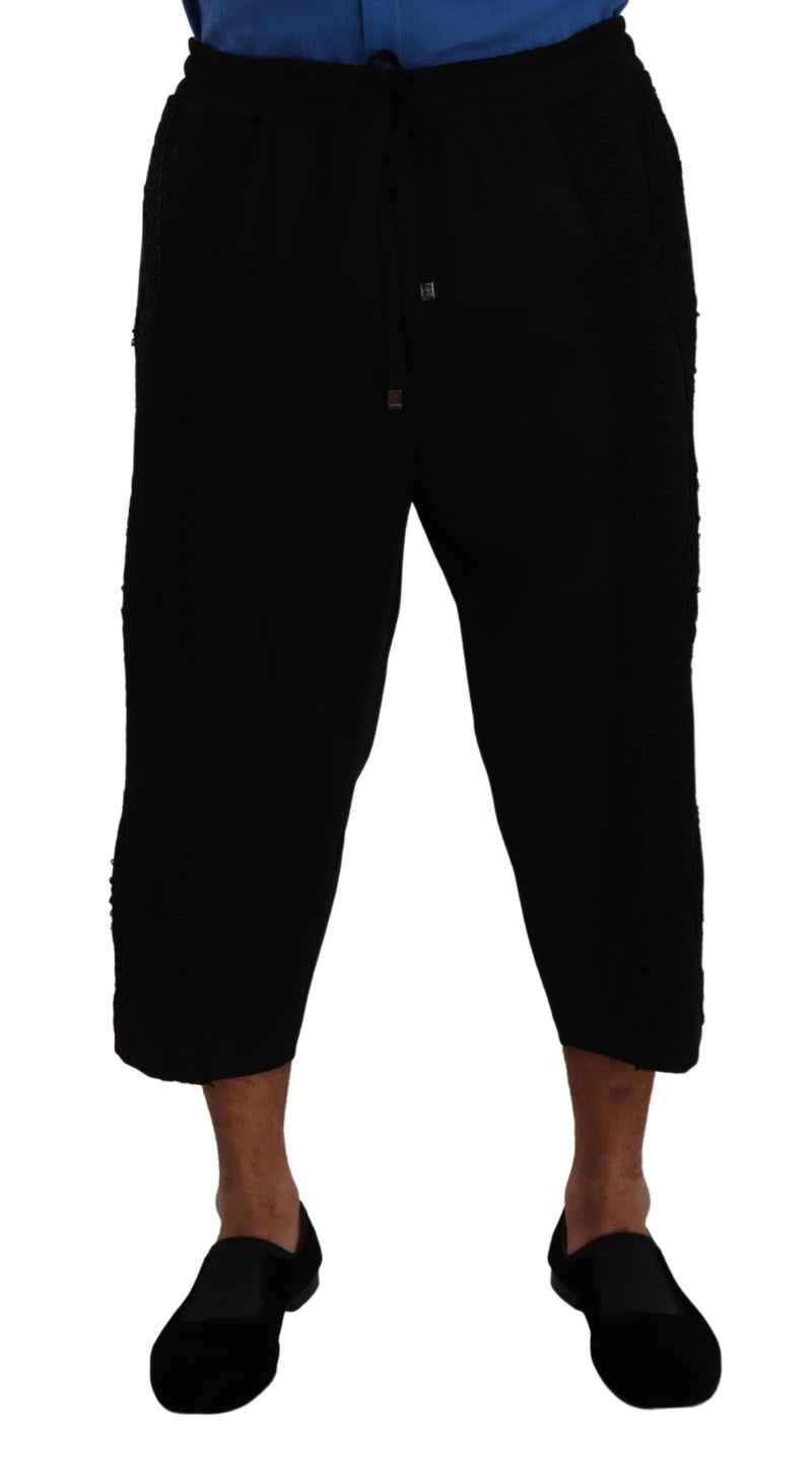 Pantalones cortos deportivos Torero de algodón negro de Dolce & Gabbana