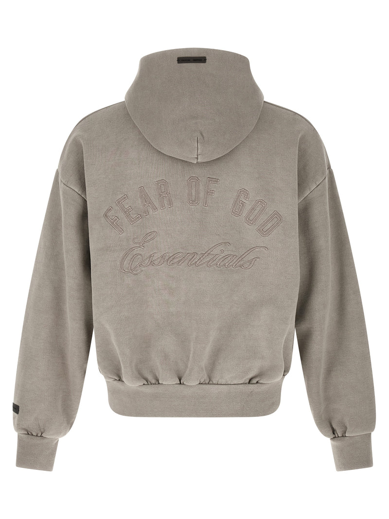 Fear Of God Essential Classic Fleece Full Zip Hoodie - Rubber | Urbalent... | Urbalenti™ NYC