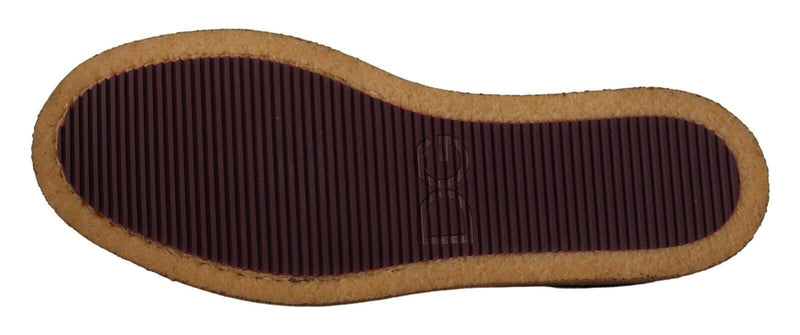 Mocassins plats Dolce & Gabbana à enfiler en cuir suédé marron