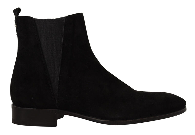 Bottines Chelsea Dolce & Gabbana pour homme en cuir suédé noir