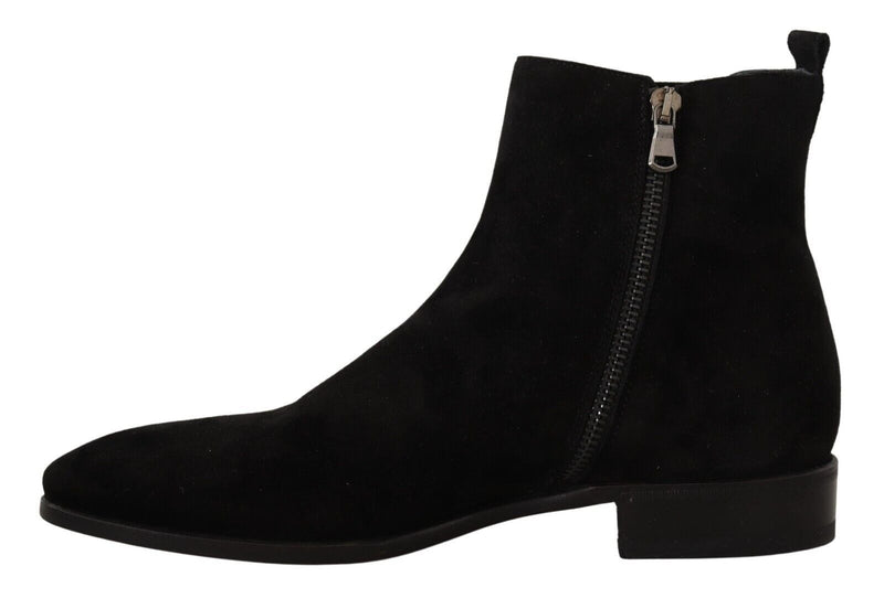 Bottines Chelsea Dolce & Gabbana pour homme en cuir suédé noir