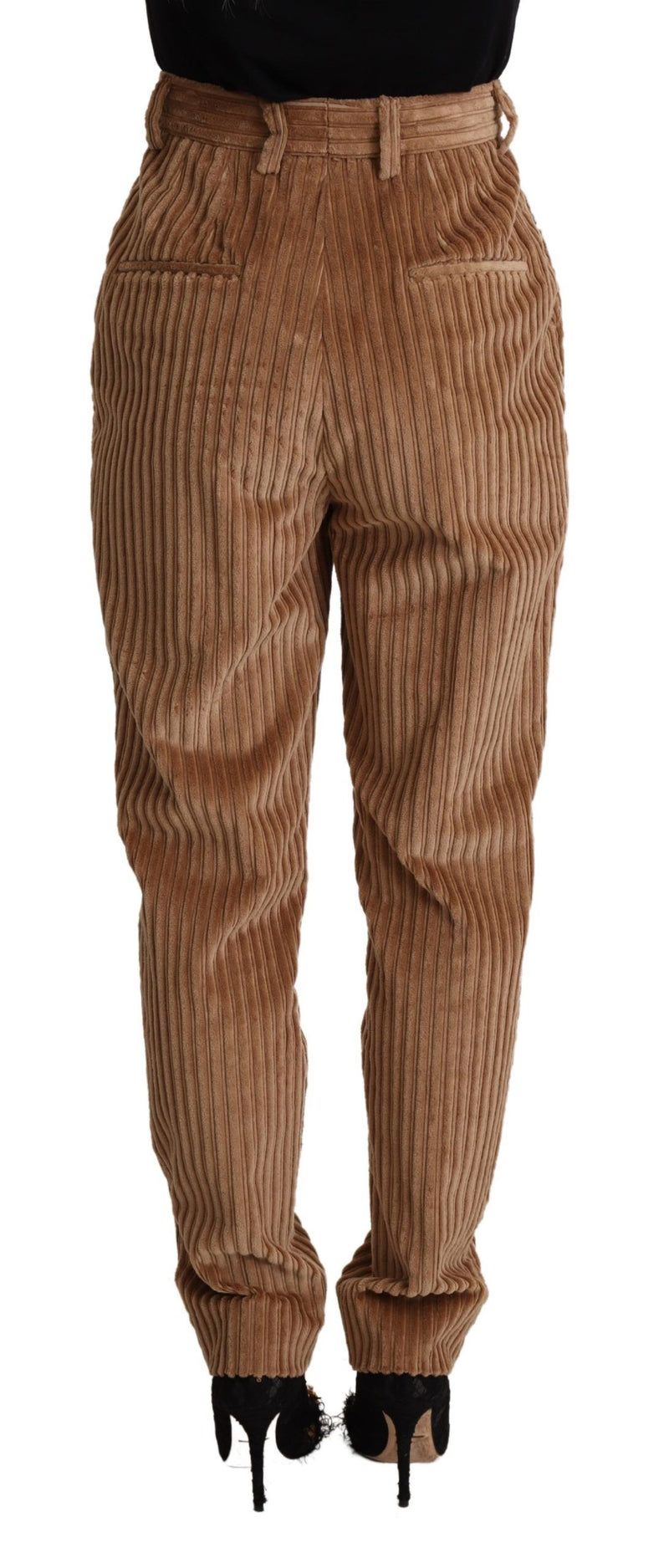 Pantalones tapered de pana de algodón Dolce & Gabbana marrones